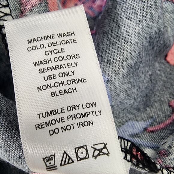 Woman Within Sweatshirt Tunic 3X Plush Velour Pullover Black Floral Long Sleeve - Picture 10 of 10